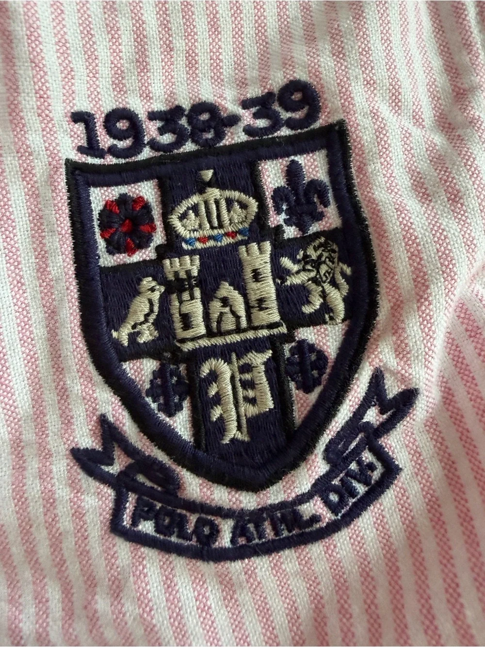 Ralph Lauren Pink Striped Shirt Dress Girls 3T Button Embroidered Preppy